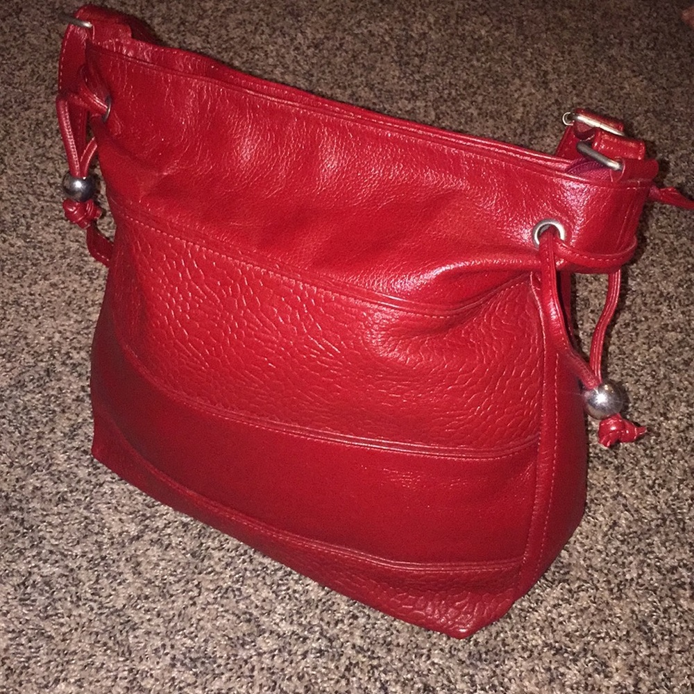 Maroon Leather Handbag
